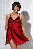 Di Murini Rowena Red Silk Satin Babydoll