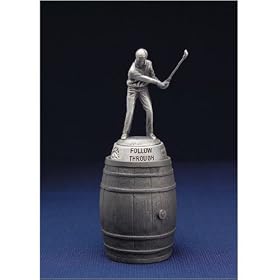 Follow Through Position Golfing Themed English Pewter Bottle Stopper