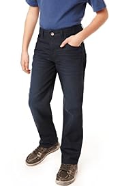 Autograph Pure Cotton Adjustable Waist Straight Leg Jeans