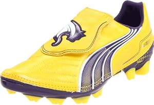 PUMA Men's V1.11 K I FG Soccer Cleat,Vibrant Yellow/Parachute Purple,10 D US