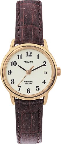 Timex Women's 20071 Easy Reader With Date, Brown Leather Watch