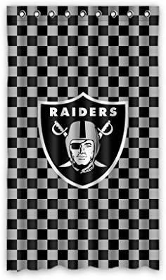 Oakland Raiders Fashion Window Curtain Measure 50"x84"