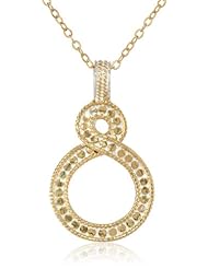 Anna Beck Designs "Timor Twisted" 18k Gold-Plated Small Twisted Pendant Necklace, 18"
