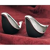 Review Jaf Gifts  / CONTEMPORARY SALT/PEPPER SHAKERS - CONTEMPORARY SILVER PLATE SALT AND PEPPER SHAKERS