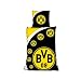 BVB Borussia Dortmund Fu&szlig;ball Fanartikel Bettw&auml;sche Linon Wappen Cut 135x200 cm