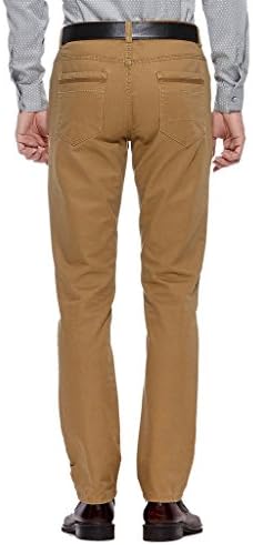 CNCN Men's Slim-fit Flat-Front Chino Pants Khaki Size 32