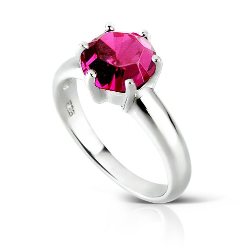 Elli Damen-Ring Pink 925 Silber Gr.54mm 06400256_54 Preisvergleich