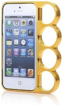 Gold Lord of The Rings Brass Knuckles Designed 3D Bumper Case Cover for Apple Iphone 6 4.7 Inch