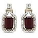 14k Yellow Gold Emerald-cut Garnet And Diamond title=