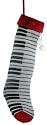 Black White & Red Keyboard Piano Christmas Stocking ~ Great for musicians or music teacher