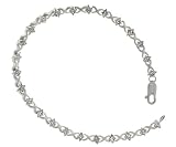 Sterling Silver Diamond Crossover Tennis Bracelet