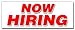 12 NOW HIRING DECAL sticker apply inside hiring