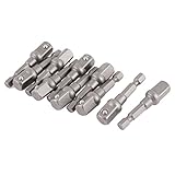 uxcell 六角ドリルソケット　拡張ソケット・アダプター　10個入り　9.5mmスクエアドライバー　6.3mm六角シャンク
