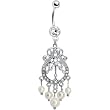 Ravishing Faux Pearl Chandelier Belly Ring