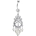 Ravishing Faux Pearl Chandelier Belly Ring