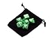 Wiz Dice 7 Die Polyhedral Dice Set - Imperial Gem (Marble Green) with Velvet Pouch