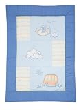 Alvi Krabbeldecke Spieldecke 100 x 135 Applikationen, Design:Flieger blau