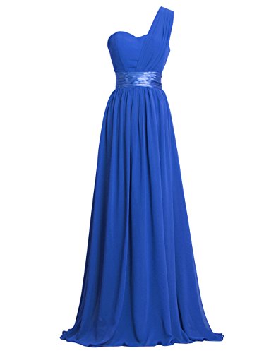 Get Bridesmaid Dress 1-2 Days From Fashion Plaza One-Shoulder Chiffon D0126