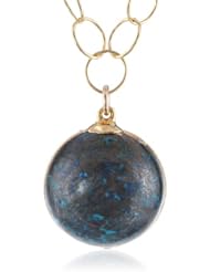Devon Leigh Turquoise in 24k Gold Foil Pendant Necklace, 17.5"