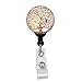 Gustav Klimt - Tree Of Life -Retractable Badge Reel - ID Name Tag Custom Badge Holder (Black Badge Reel with Spring Pinch Clip)