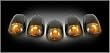 Recon 264146BK Smoked Cab Roof Lights 2003-2007 Dodge Heavy-Duty 2500 & 3500 (5-Piece Set)