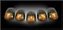 Recon 264146BK Smoked Cab Roof Lights 2003-2007 Dodge Heavy-Duty 2500 & 3500 (5-Piece Set)