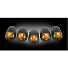Recon 264146BK Smoked Cab Roof Lights 2003-2007 Dodge Heavy-Duty 2500 & 3500 (5-Piece Set)