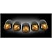 Recon 264146BK Smoked Cab Roof Lights 2003-2007 Dodge Heavy-Duty 2500 & 3500 (5-Piece Set)