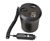 Pyle PL12VP3C Plug In Car 1 TO 3 Cigarette Lighter Multiplier Cupholder Design