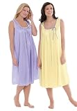 2-pack sleeveless tricot night gown