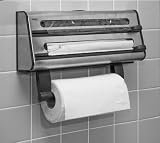STAINLESS STEEL 3 IN 1 ROLL DISPENSER - ALL YOUR KITCHEN ROLLS TOGETHER IN ONE COMPACT UNIT