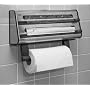 STAINLESS STEEL 3 IN 1 ROLL DISPENSER - ALL YOUR KITCHEN ROLLS TOGETHER IN ONE COMPACT UNIT