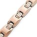 Men's Magnetic Therapy Bead Tungsten Bracelet Link Wrist CZ Silver Tone Black Rose Gold