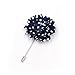Generic Navy & White Dot Men's Accessories Lapel Daisy Flower Pin