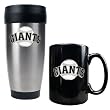 San Francisco Giants MLB Stainless Steel Travel Tumbler & Black Ceramic Mug Set - Primary Logo by Great American Products
