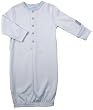 Kushies Packaged Layette Gown, 6 Months, Blue Stripe