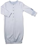 Kushies Packaged Layette Gown, 6 Months, Blue Stripe