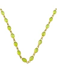 8.5 Carats Peridot 14 Karat Yellow Gold Necklace (20 inch)