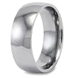 Polished Domed Stainless Steel Ring (8.0mm) - Sizes 5 - 13