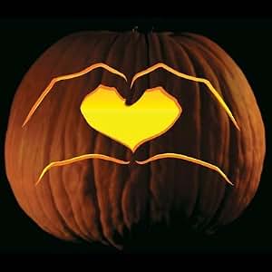Amazon.com: Pumpkin Carving Tattoo Pattern Heart Hands: Home &amp; Kitchen