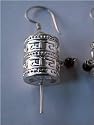 Earrings, Buddhist Prayer Wheel