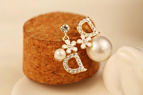 Sunny Jewelry Women's Korean Style Metal Earrings (D-white flower)
