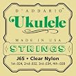 D'addario J65 Clear Nylon Ukulele Strings
