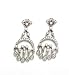 Diamond Earrings 0.84k G.V.V.S Brilliant Diamonds on 18k White Gold Chandelier with Post Made in Italy