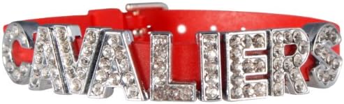 Cavaliers Rhinestone Red Silicone Bracelet