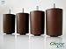 Choice Parts - 3 Inch Dark Walnut Plastic Sofa Legs (Pack of 4 Replacement Feet) Standard 5/16 Size Bolt - Will Fit Couch, Loveseat, Chair or Ottoman Threading - Model #680