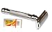 Parker 98R Ultra Heavyweight Double Edge Safety Razor - Long Handle & 10 Blades
