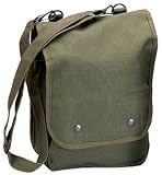 Olive Drab Canvas Map Case Shoulder Bag