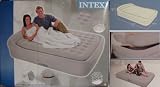INTEX 66972 - Rising Comfort Queen Size Luftbett mit Elektro Pumpe 180x241x56 grau