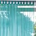 Tab top curtain with weighted hem green 140x180